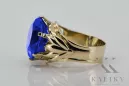 8K κίτρινο χρυσό Sapphire Ring Vintage Jewlery vrc029x-sp Art Deco